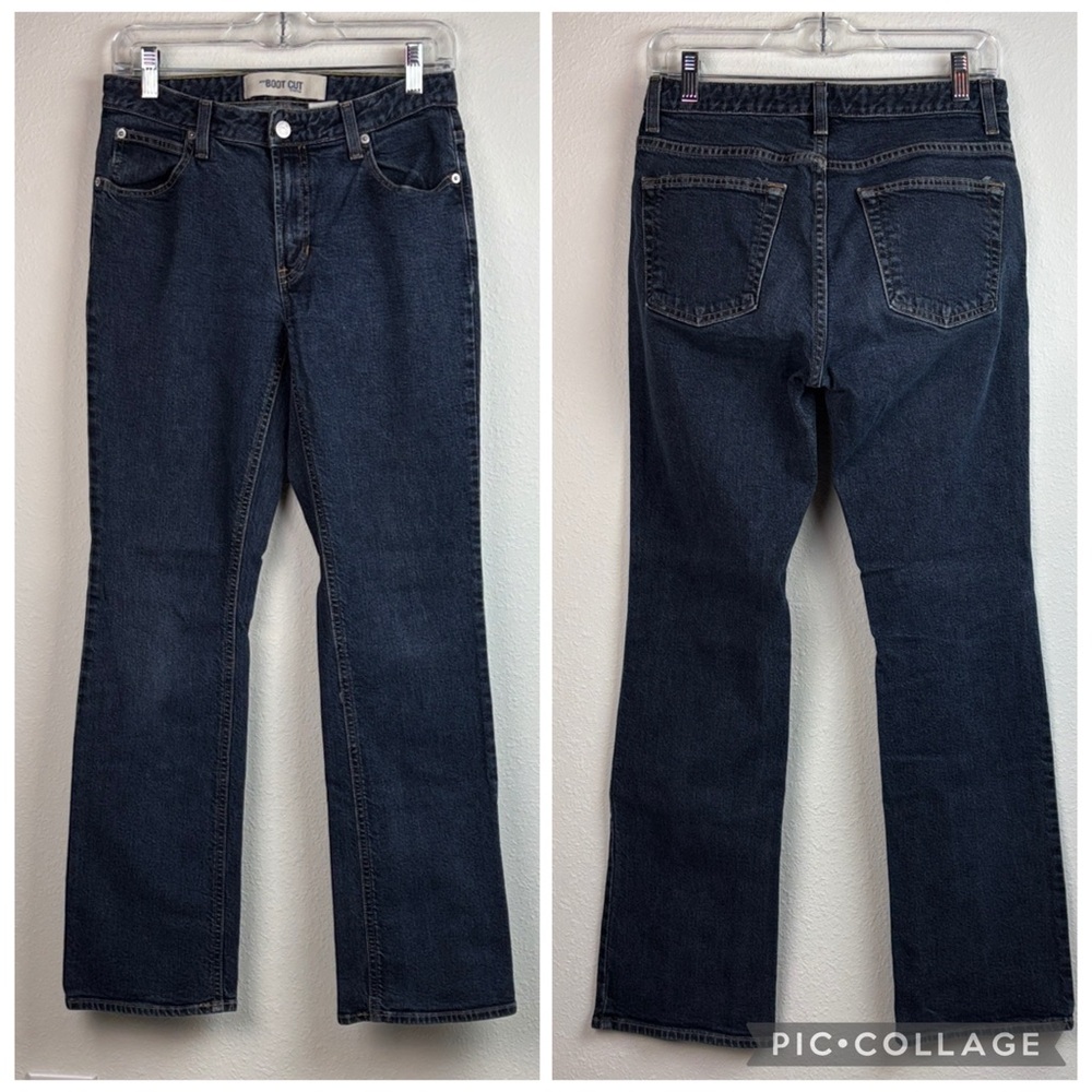 GAP boot cut stretch flawless cotton dark wash Jeans 1% spandex Women’s 6 - Picture 2 of 5